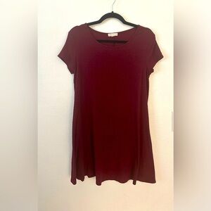 Women’s Size L Love Fire Brand Ribbed Knit T Shirt Dress